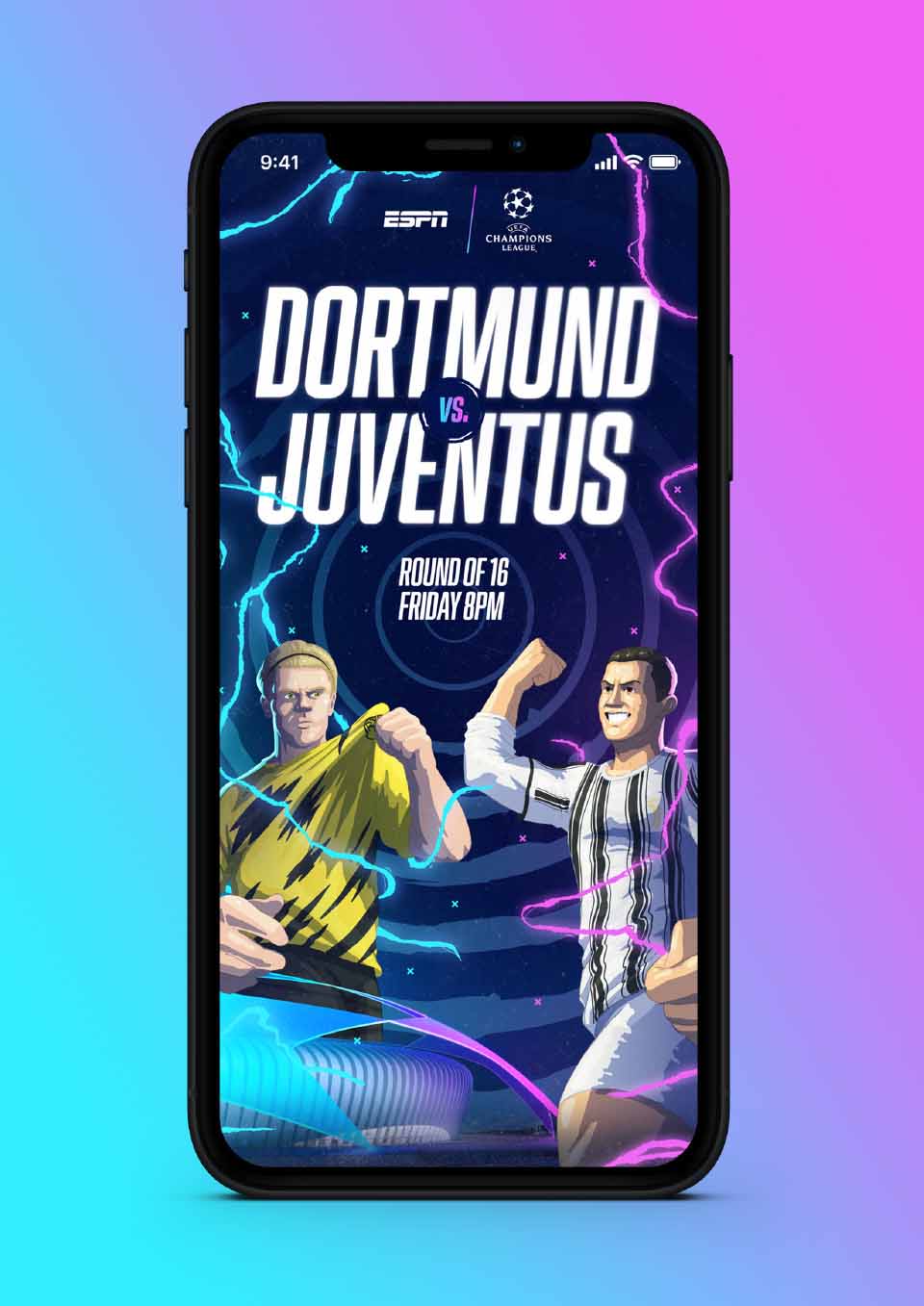 ESPN Champions League. Loud Event Rebrand.