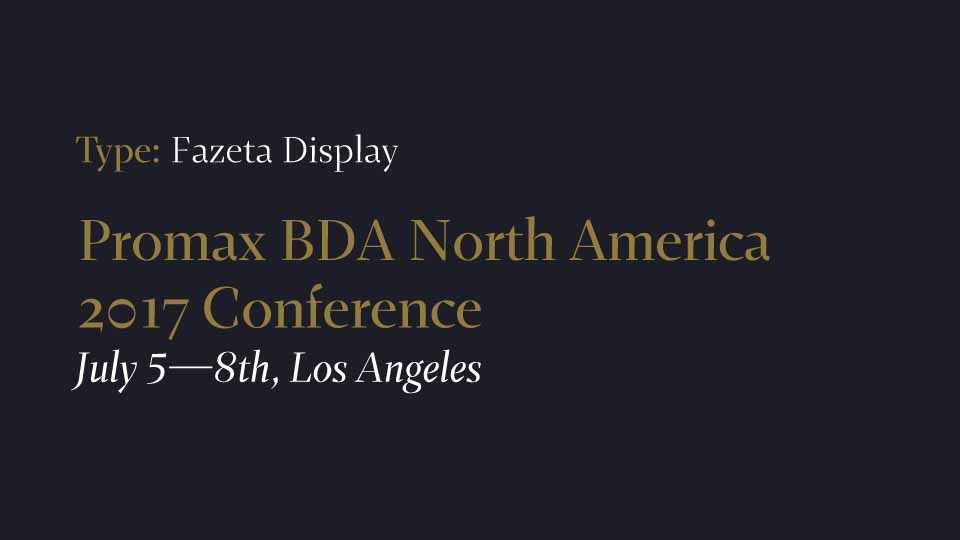 PromaxBDA Conference Main Titles.